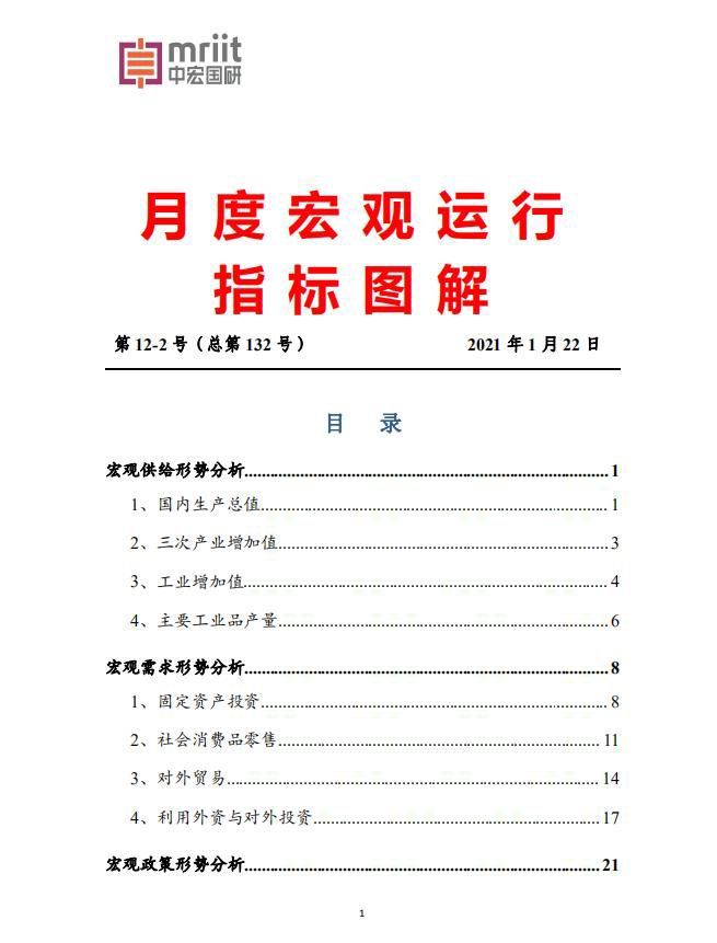 国内宏观供给、需求形势、政策分析1