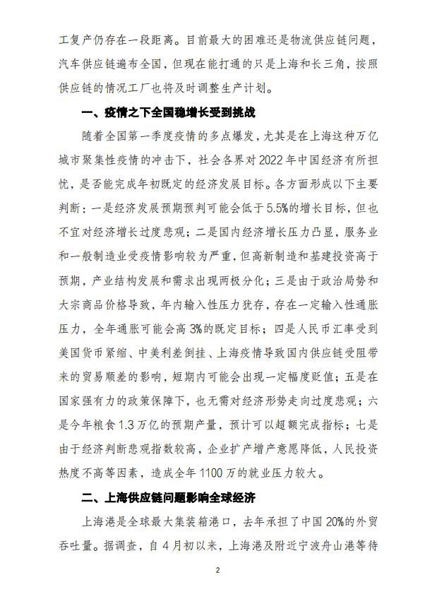 密切关注上海疫情对供应链的冲击2