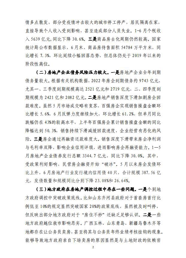 高度关注房地产市场存在的问题2