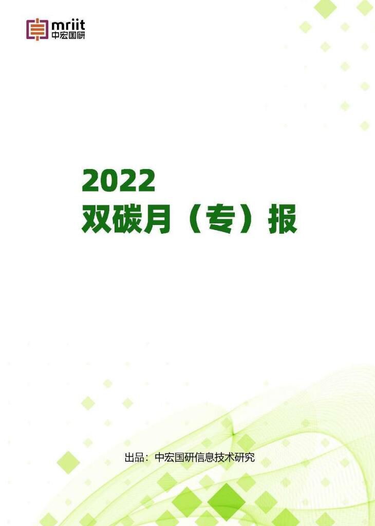 《2022双碳战略动向月报》