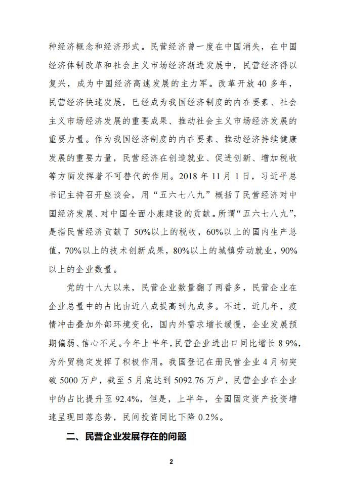 促进民营经济发展壮大