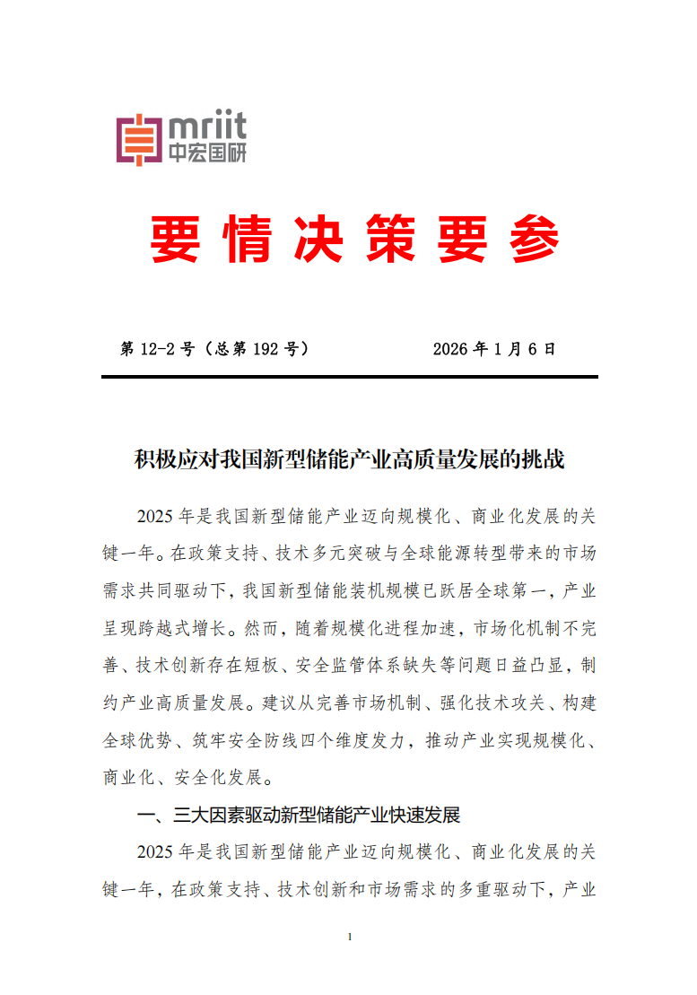 积极应对我国新型储能产业高质量发展的挑战